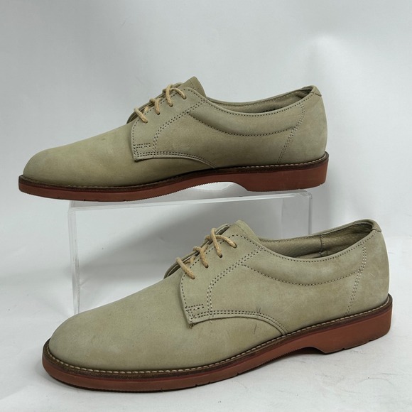 VTG ET Wright Lites Mens Tan Nubuck Leather Derby Shoes‎ Vibram Sole JR88710 9 N main image 11